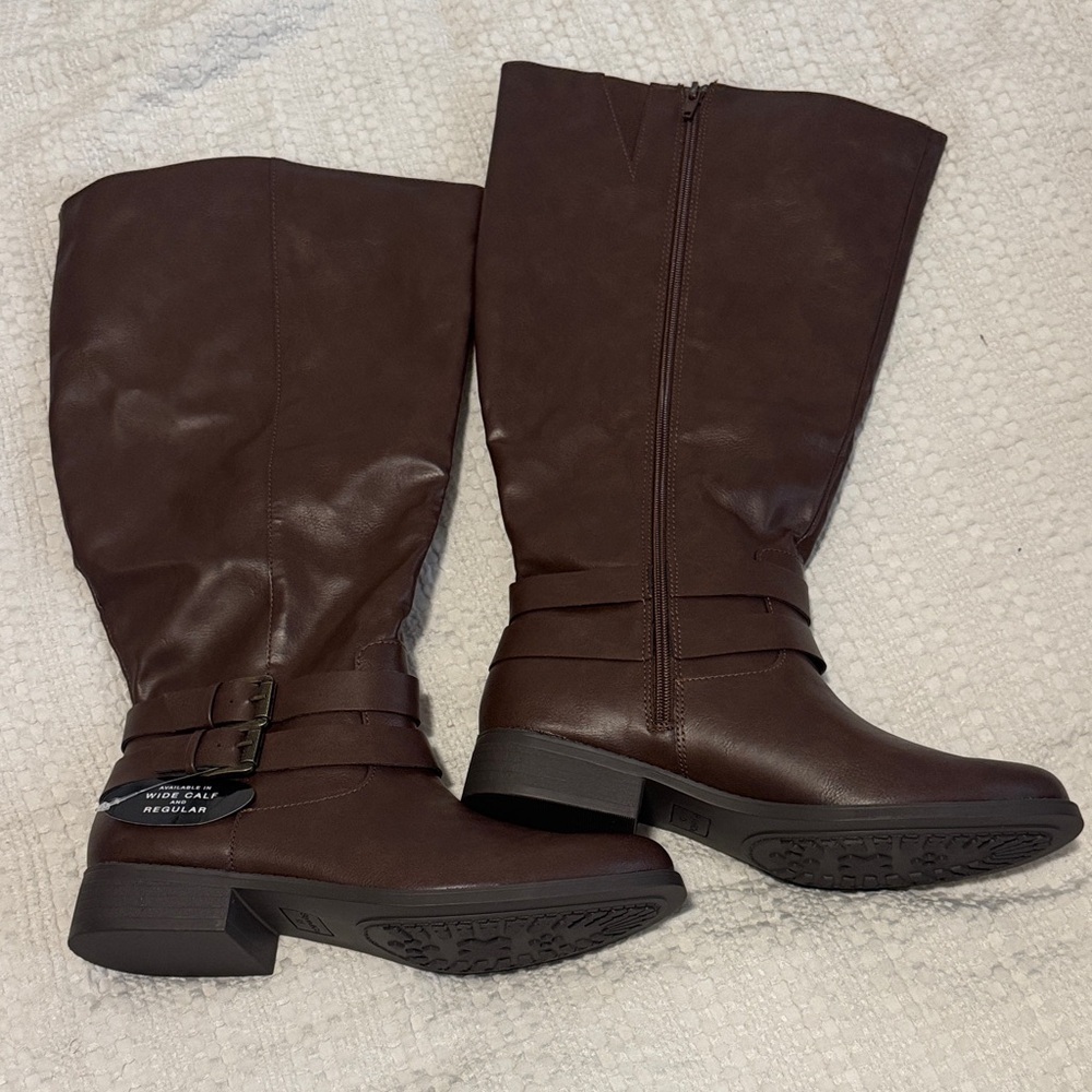 🆕 Style & Co. Brown Knee High Boots. 9.5W. Brand NWT!!💥💥 - Picture 2 of 6